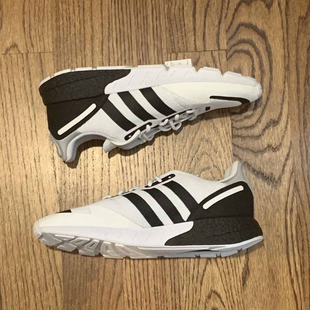 Adidas Originals ZX 1K Boost Running Shoes Black White Men's Size 10 FX6510